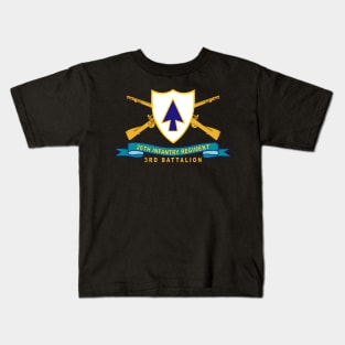 26th Infantry Regiment - DUI w Br - Ribbon - 3rd Bn X 300 Kids T-Shirt